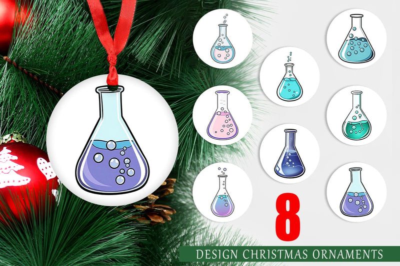 Ornament Science Beaker Sublimation artnoy 