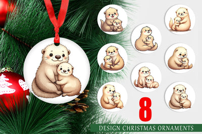 Ornament Sea Otter Mother's Day Sublimation artnoy 