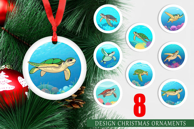Ornament Sea Turtle Sublimation artnoy 