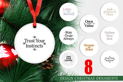 Ornament Serene Soulful Wisdom Quote Sublimation artnoy 