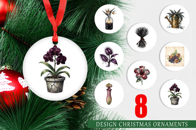Ornament Sinister Tropical Goth Botany Sublimation artnoy 