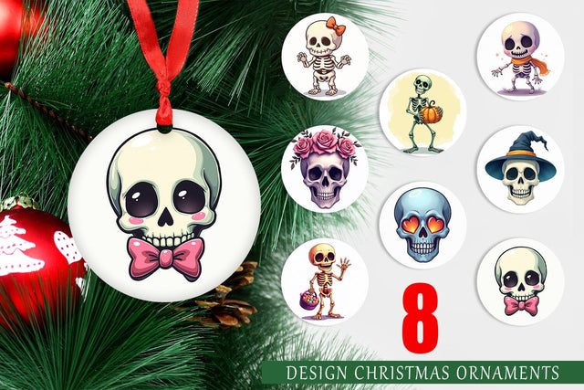 Ornament Skeleton Skulls Sublimation artnoy 