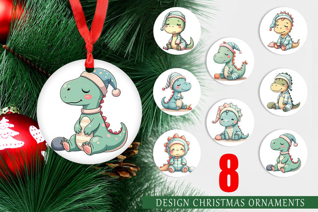 Ornament Sleepy Dinosaur Sublimation artnoy 