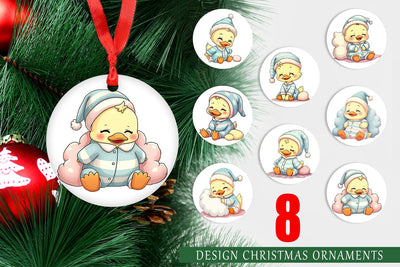 Ornament Sleepy Duck Sublimation artnoy 
