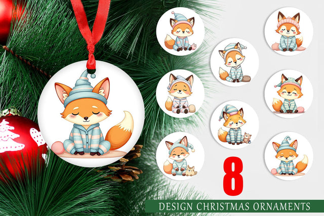 Ornament Sleepy Fox Sublimation artnoy 