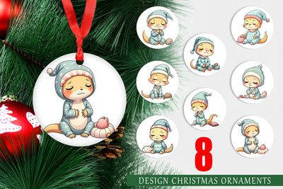 Ornament Sleepy Gecko Sublimation artnoy 