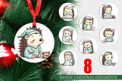 Ornament Sleepy Hedgehog Sublimation artnoy 