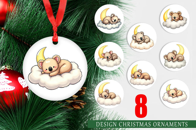 Ornament Sleepy Koala Cloud Sublimation artnoy 