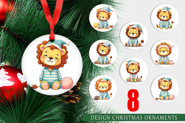 Ornament Sleepy Lion Sublimation artnoy 