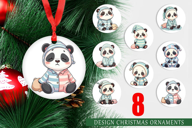Ornament Sleepy Panda Sublimation artnoy 