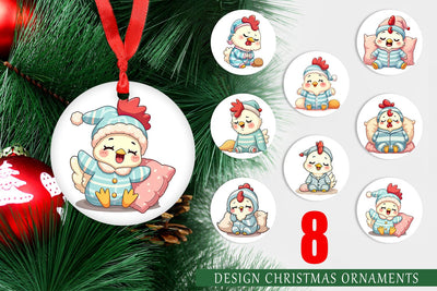 Ornament Sleepy Rooster Sublimation artnoy 