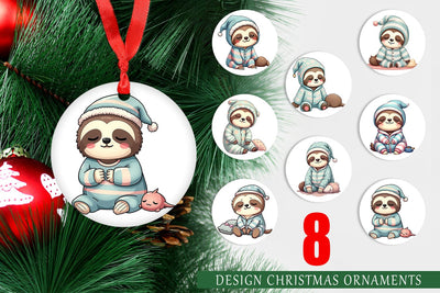 Ornament Sleepy Sloth Sublimation artnoy 