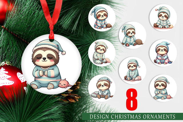 Ornament Sleepy Sloth Sublimation artnoy 