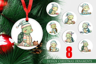 Ornament Sleepy Turtle Sublimation artnoy 
