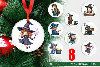 Ornament Sleepy Witch Intern Sublimation artnoy 