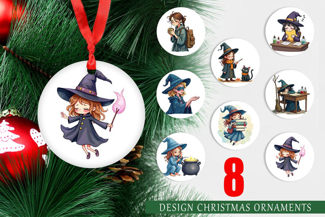 Ornament Sleepy Witch Intern Sublimation artnoy 