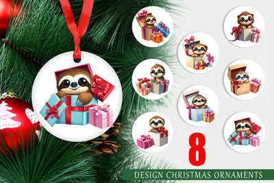 Ornament Sloth Gift Sublimation artnoy 