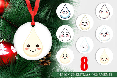 Ornament Smiling Milk Drop Sublimation artnoy 