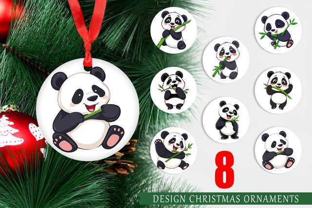 Ornament Smiling Panda Sublimation artnoy 