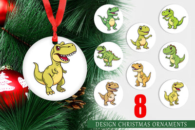 Ornament Smiling T-Rex Sublimation artnoy 