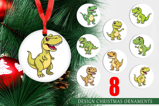 Ornament Smiling T-Rex Sublimation artnoy 