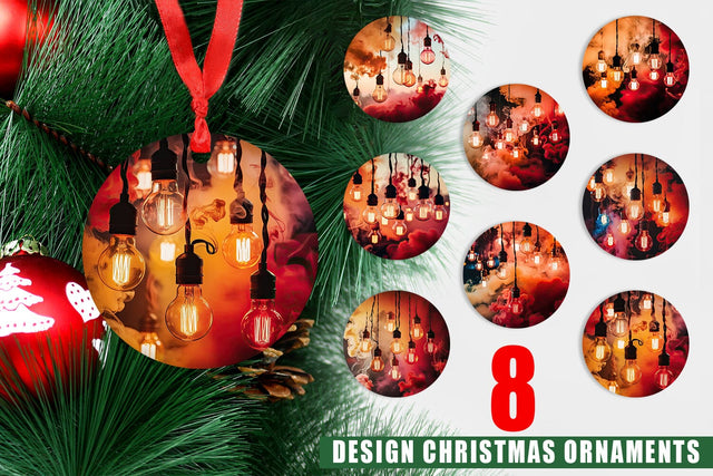 Ornament Smoke and Light Bulbs Sublimation artnoy 