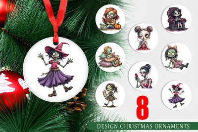 Ornament Snarky Zombie Doll Sublimation artnoy 