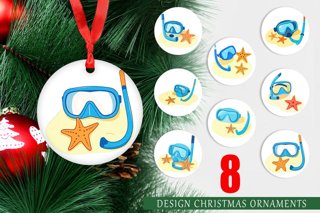 Ornament Snorkel Mask Sublimation artnoy 