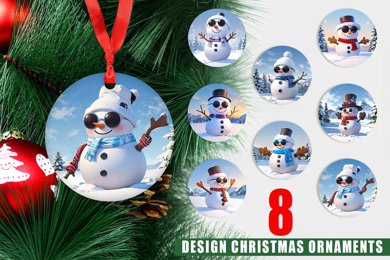 Ornament Snowman Sublimation artnoy 