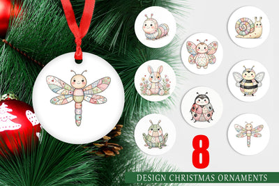 Ornament Soft Garden Patchwork Watercolor Sublimation artnoy 