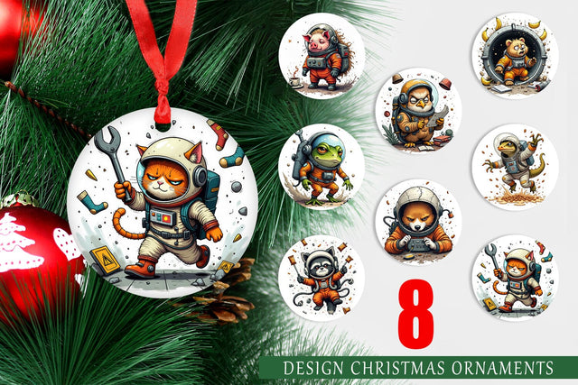 Ornament Space Chaos Critter Sublimation artnoy 