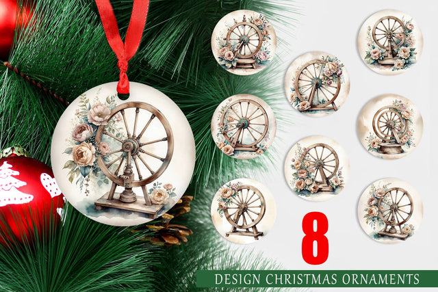 Ornament Spinning Wheel Sublimation artnoy 
