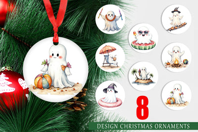 Ornament Spooky Summer Ghosts Sublimation artnoy 