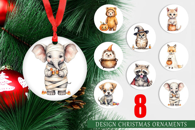 Ornament Spooky Sweet Critters Sublimation artnoy 