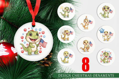 Ornament Spotted Starry Dino Watercolor Sublimation artnoy 
