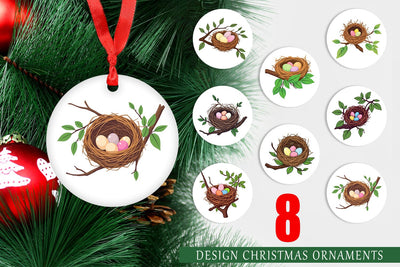 Ornament Spring Birdhouse Sublimation artnoy 