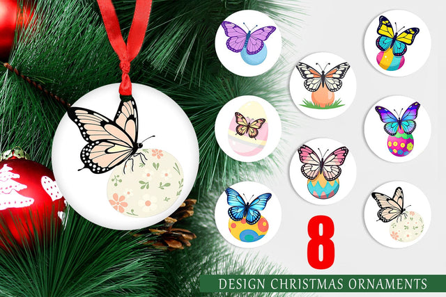 Ornament Spring Butterfly Sublimation artnoy 