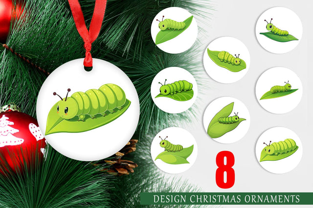 Ornament Spring Caterpillar Sublimation artnoy 