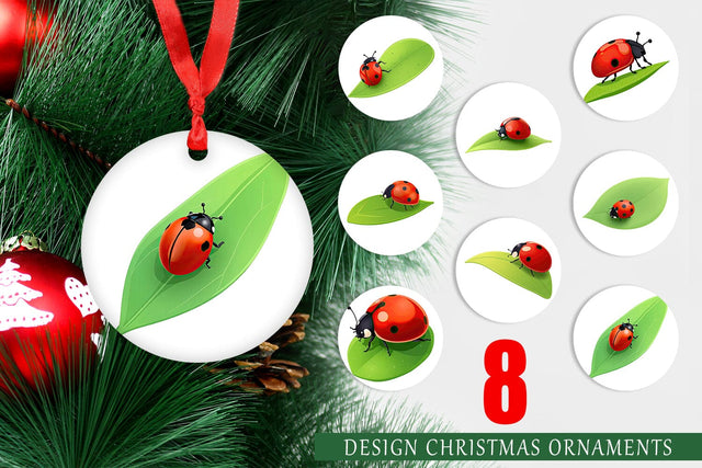 Ornament Spring Ladybug Sublimation artnoy 