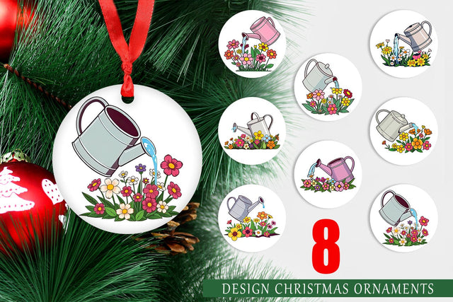 Ornament Spring Watering Can Sublimation artnoy 