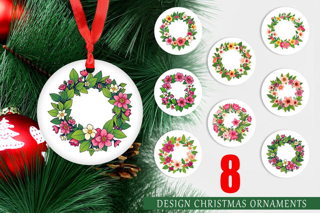 Ornament Spring Wreath Sublimation artnoy 