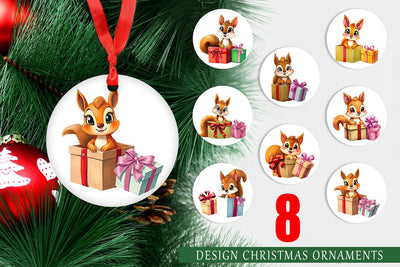 Ornament Squirrel Gift Sublimation artnoy 