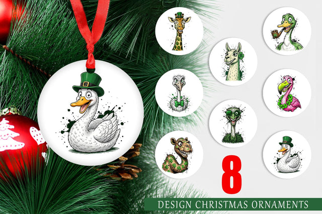 Ornament St Paddys Animal Caricature Sublimation artnoy 