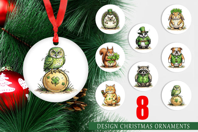 Ornament St Paddys Animal Friends Sublimation artnoy 