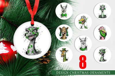 Ornament St Paddys Zany Zoo Animals Sublimation artnoy 