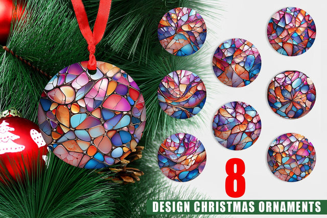 Ornament Stained Glass Mosaic Sublimation artnoy 