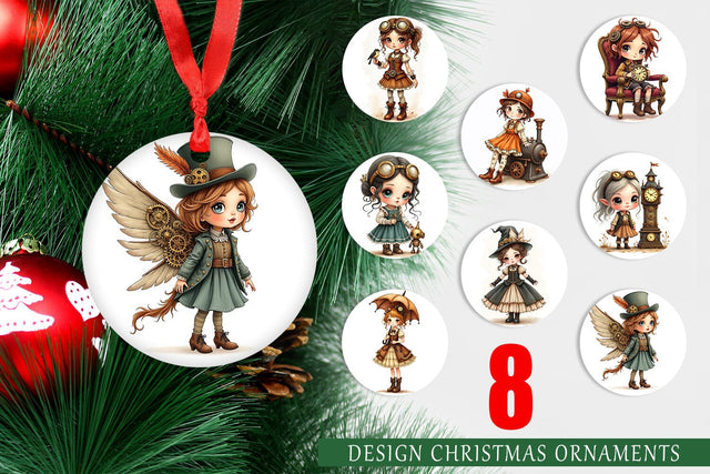 Ornament Steampunk Dolls Sublimation artnoy 