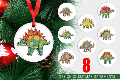 Ornament Stegosaurus with Plates Sublimation artnoy 
