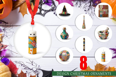 Ornament Stitched Witchcraft Craft Patchwork Sublimation artnoy 