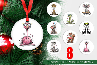 Ornament Summer Animal Sketch Party Sublimation artnoy 